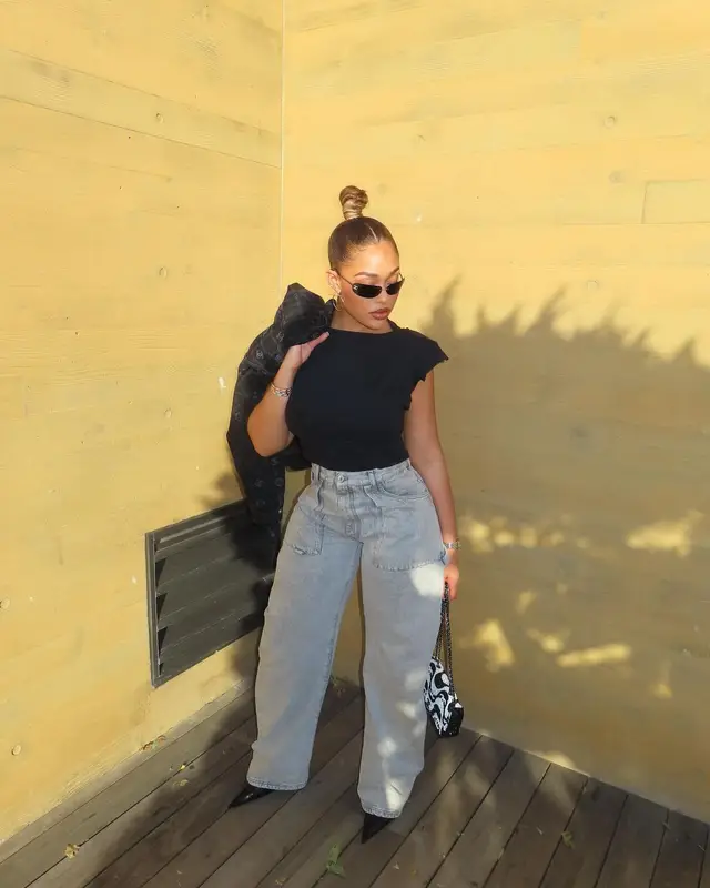 Jordyn Woods outfit in The Attico, Chanel, and Hermes, 2024