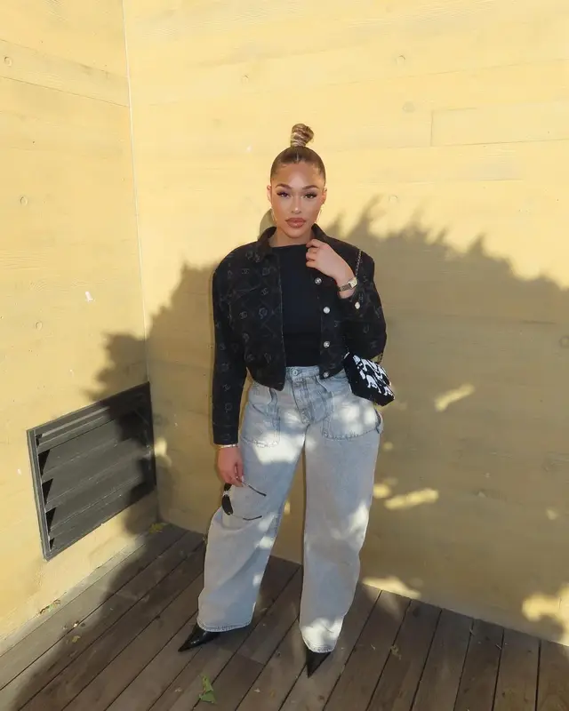 Jordyn Woods outfit in The Attico, Chanel, and Hermes, 2024