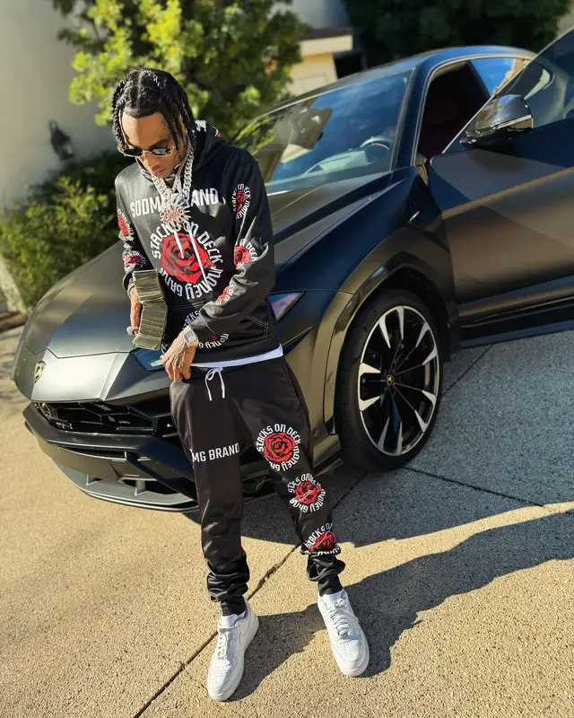 Soulja Boy outfit in SODMG and Nike, 2024