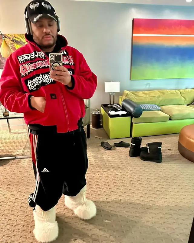 Wakeupf1lthy outfit in Adidas, Playboi Carti Merch, and Apple, 2024