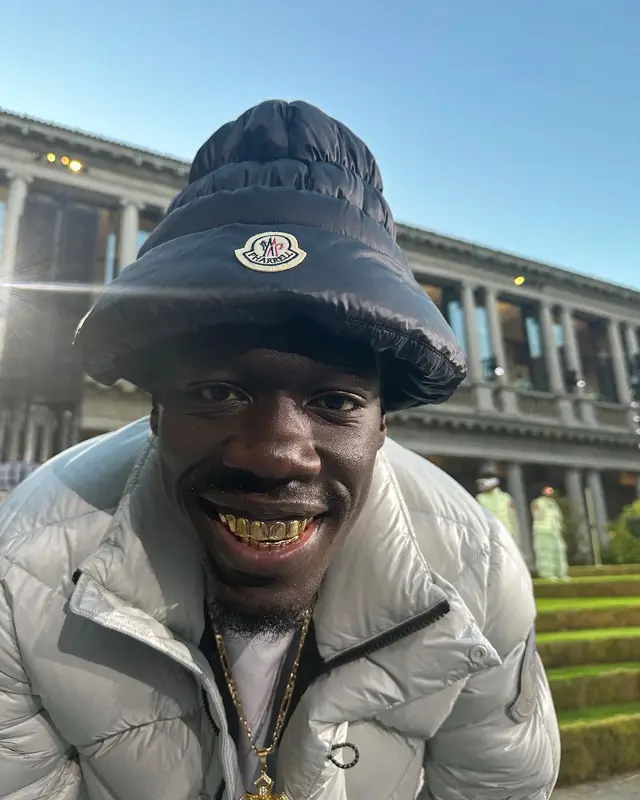 Foggieraw outfit in Moncler and Pharrell Williams, 2023