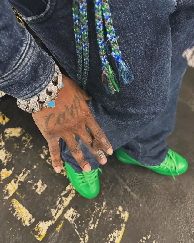 DaBaby outfit in Song for the Mute, Bottega Veneta, and Louis Vuitton, 2024