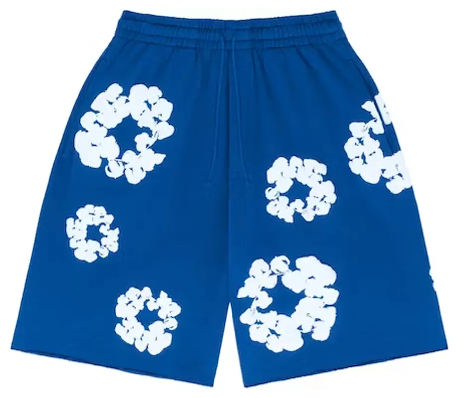 Denim Tears Royal Blue The Cotton Wreath Shorts $175