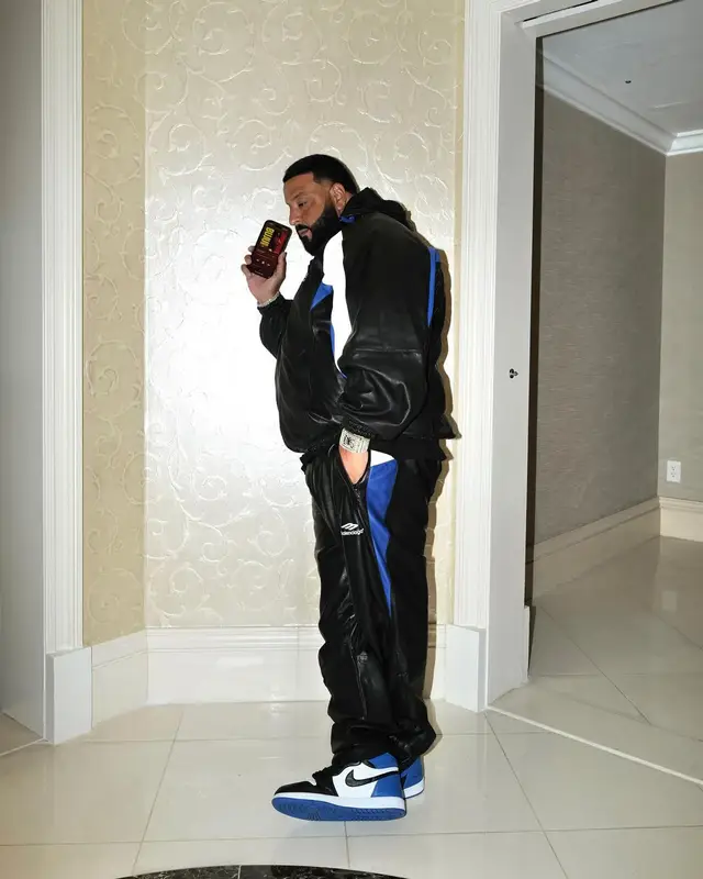 DJ Khaled outfit in Balenciaga, Nike, and Fragment Design, 2024