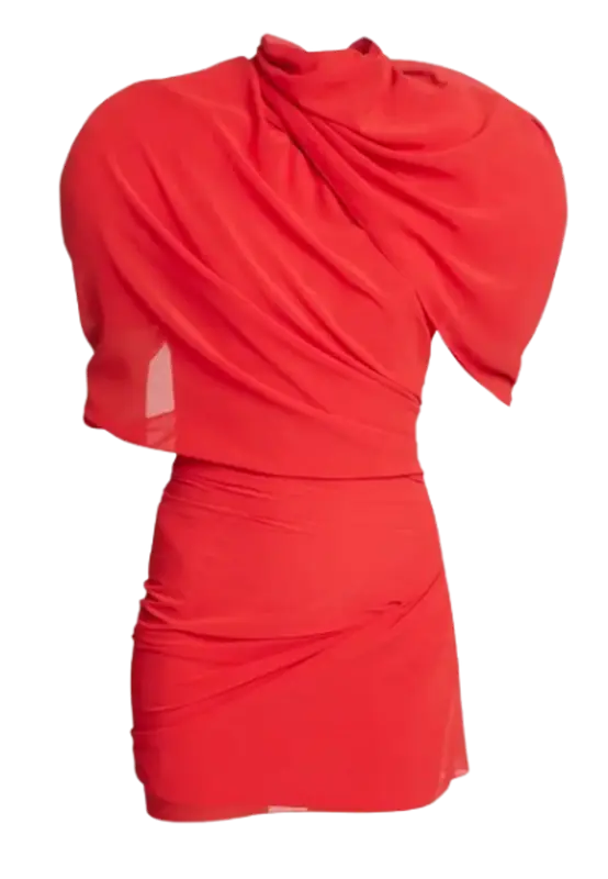 Jacquemus La Robe Castagna Draped Mini Dress $1610