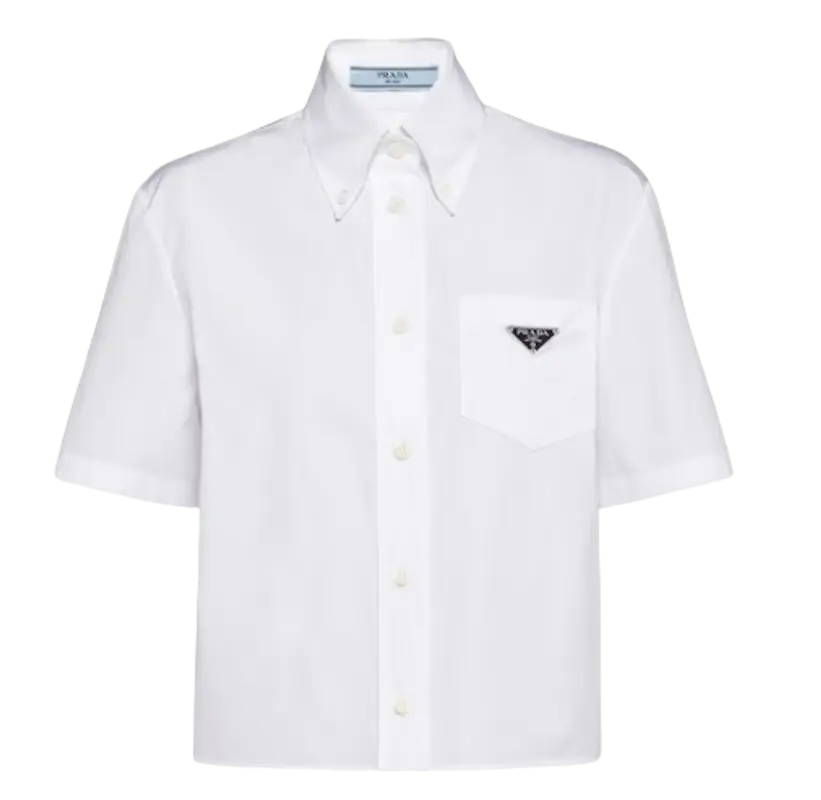 Prada White Poplin Shirt $1060