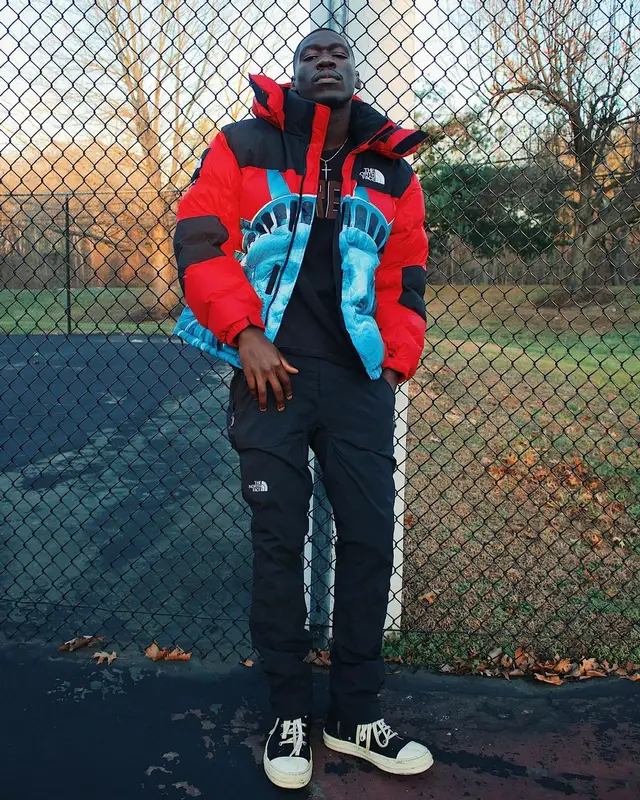 Foggieraw outfit in Supreme, Rick Owens, and The North Face, 2020