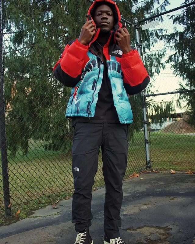 Foggieraw outfit in Supreme, Rick Owens, and The North Face, 2020