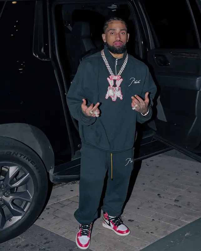 Bryant Mayers outfit in Rhude, Nike, and Trophy Room, 2024