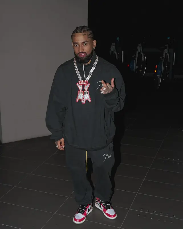 Bryant Mayers outfit in Rhude, Nike, and Trophy Room, 2024
