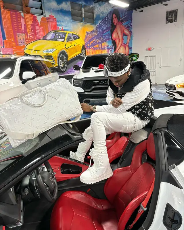 Real Boston Richey outfit in Amiri, Goyard, and Louis Vuitton, 2024
