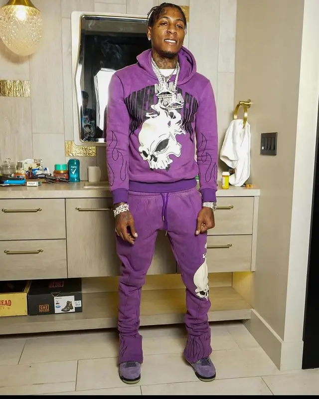NBA YoungBoy outfit in Niamer, 2024