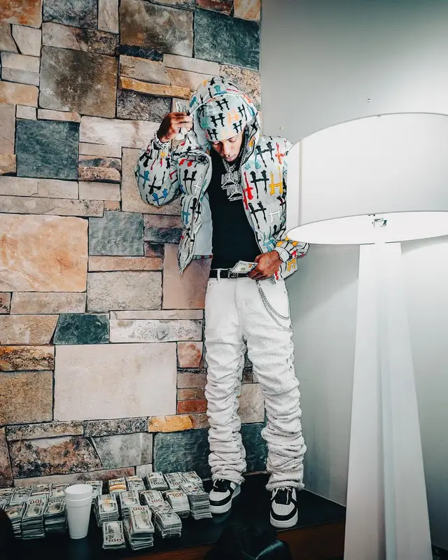 NBA YoungBoy outfit in Guapi, Nike, and Heem Adisa, 2024