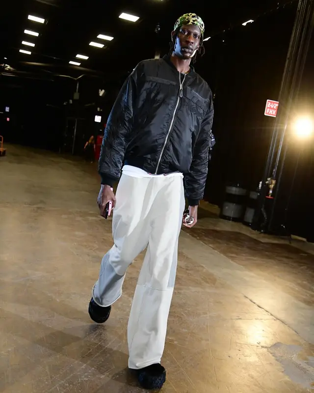 Bol Bol outfit in Vetements, Maison Margiela, and Alpha Industries, 2024