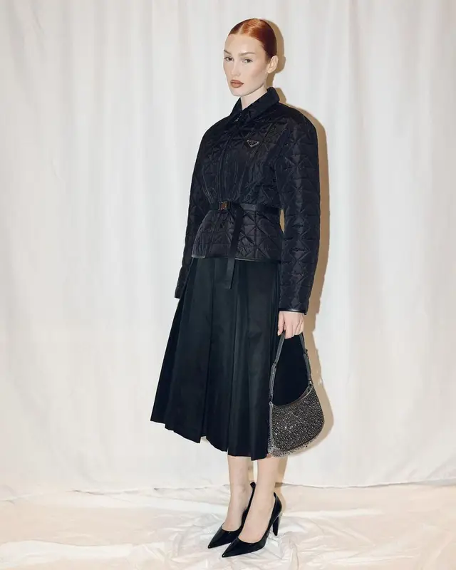 Meredith Duxbury outfit in Prada, 2024