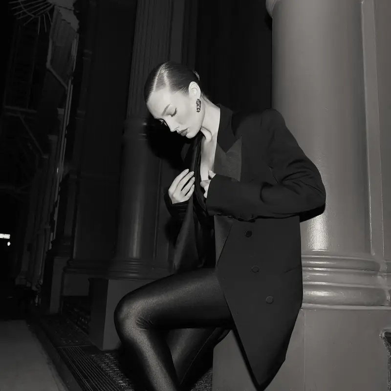 Meredith Duxbury outfit in Saint Laurent, 2024