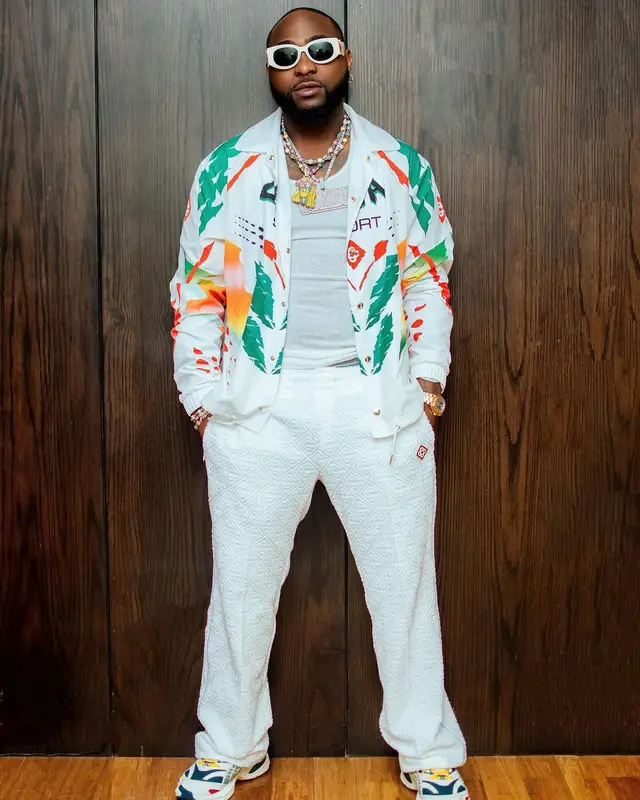 Davido outfit in Puma and Casablanca, 2024