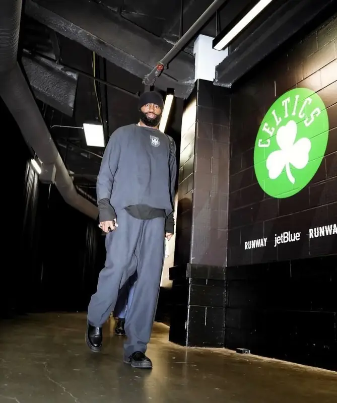 Jaylen Brown outfit in Kanye West Merch, 2024