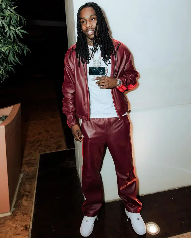 Polo G outfit in Marni, Hanes, and Nike, 2024