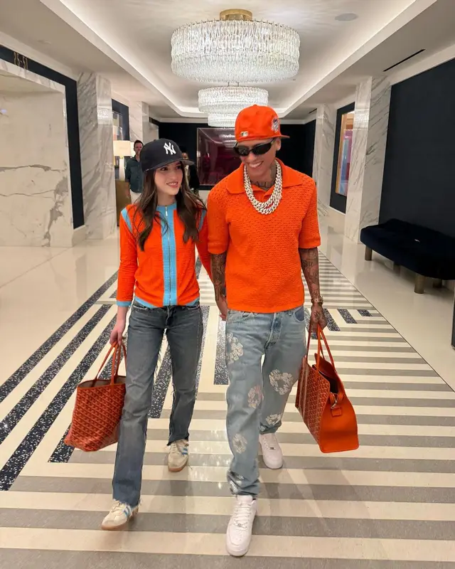Central Cee outfit in Bottega Veneta, Denim Tears, and Nike, 2024