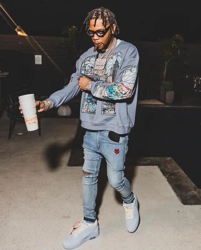 Lil Migo outfit in Evil Hearts Club, 2024