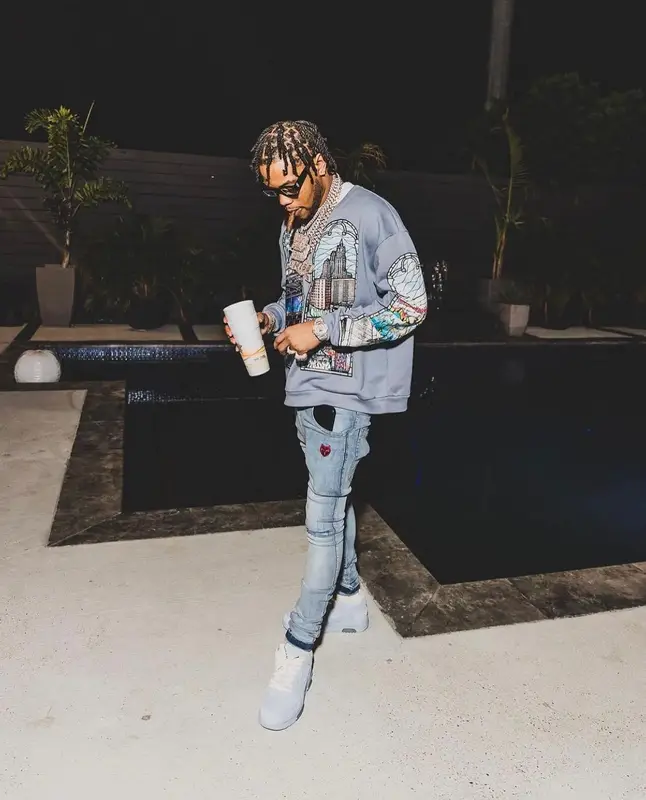 Lil Migo outfit in Evil Hearts Club, 2024
