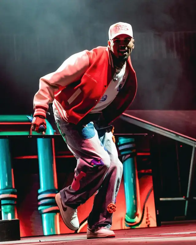 Chris Brown outfit in Pheit, 2024