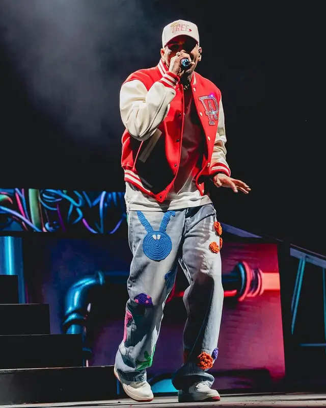 Chris Brown outfit in Pheit, 2024