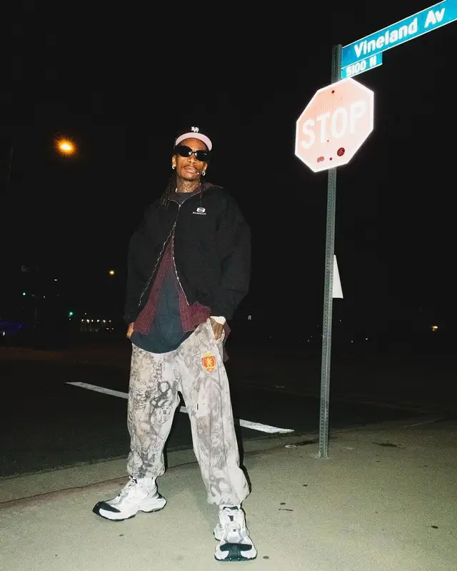 Wiz Khalifa outfit in Balenciaga and Kill the Hype, 2024