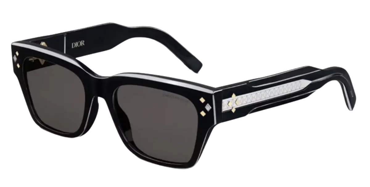 Dior Diamond Black Rectangular Sunglasses $730