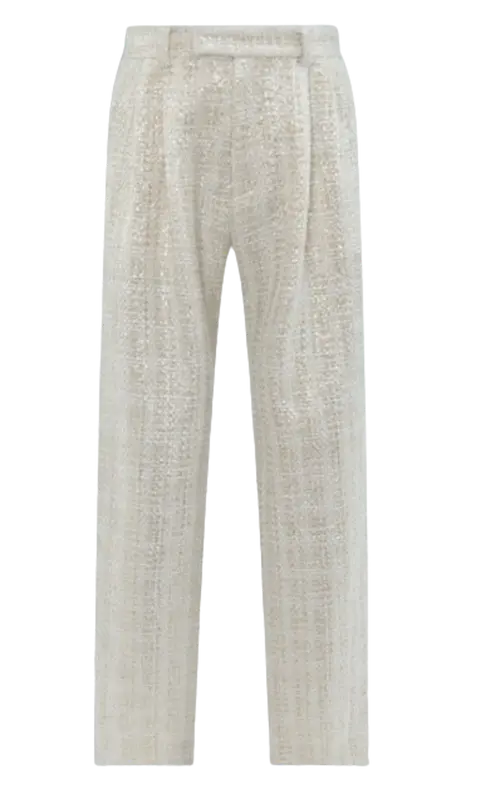Amiri Sequin Boucle Double Pleated Pants $1290