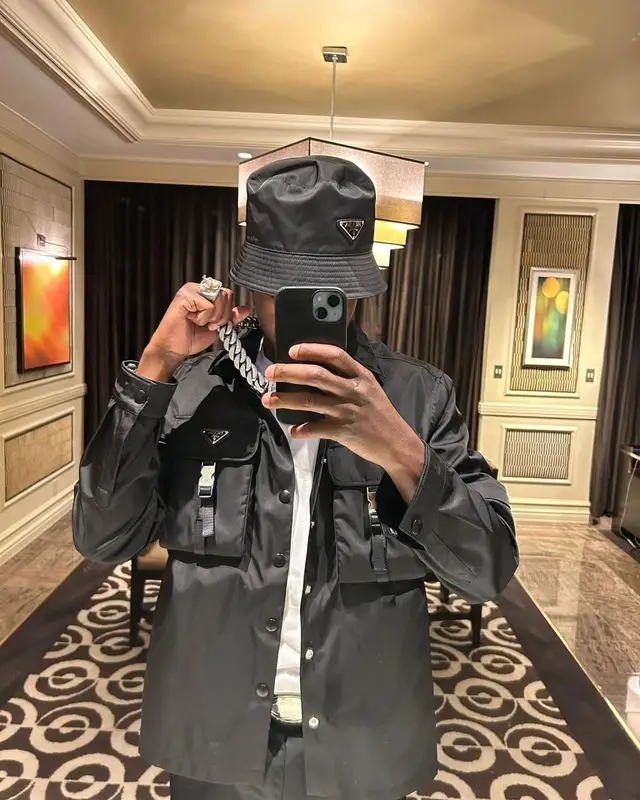Lil Tjay outfit in Prada, 2024