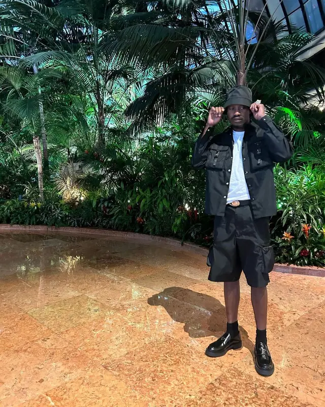 Lil Tjay outfit in Prada, 2024