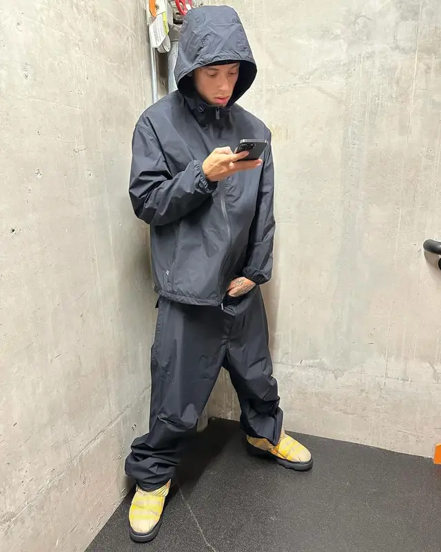 Central Cee outfit in Burberry, 2024