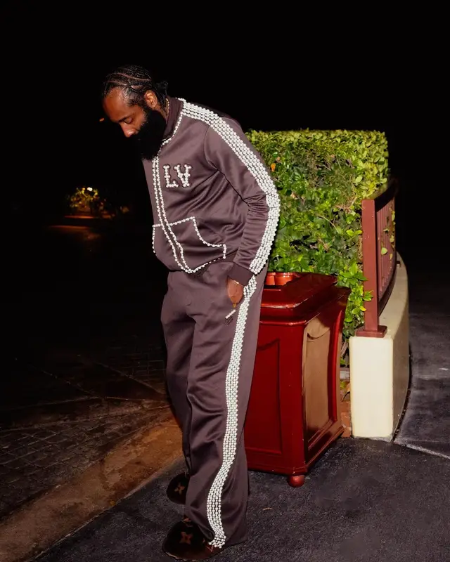 James Harden outfit in Louis Vuitton, 2024