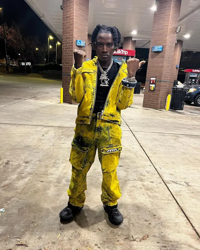 Baby Jungle outfit in Rta, Balenciaga, and Nike, 2023