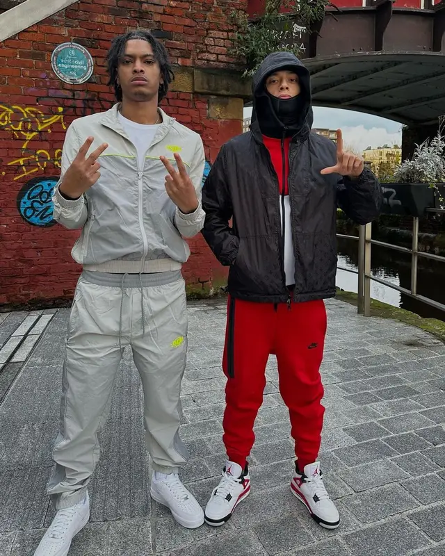 Central Cee outfit in Louis Vuitton, Nike, and Jordan, 2024