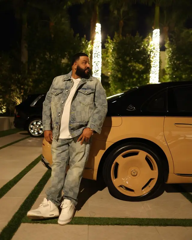 DJ Khaled outfit in Louis Vuitton and Jordan, 2024