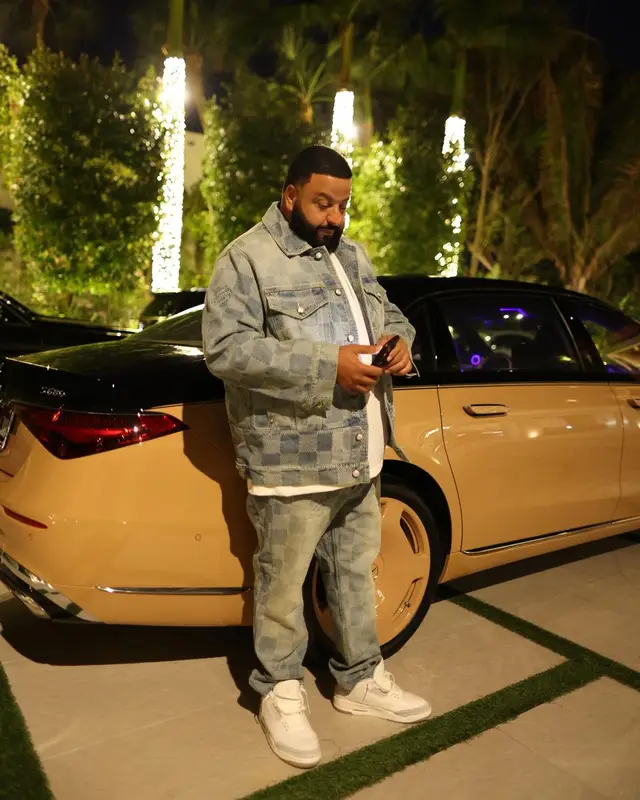 DJ Khaled outfit in Louis Vuitton and Jordan, 2024
