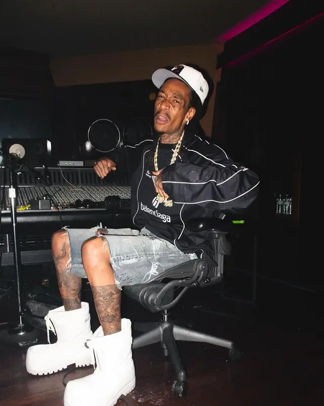 Wiz Khalifa outfit in Balenciaga and Chrome Hearts, 2024