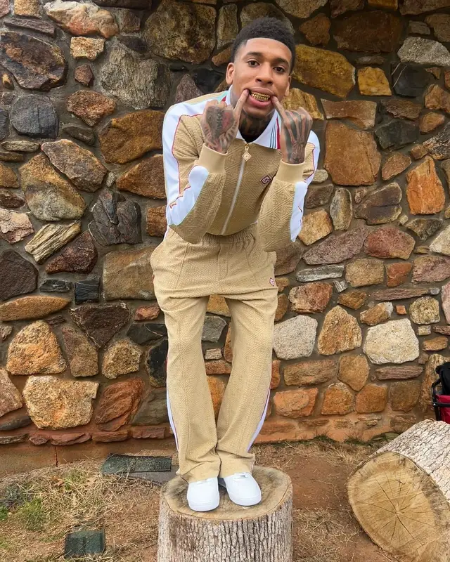 NLE Choppa outfit in Casablanca and Nike, 2024