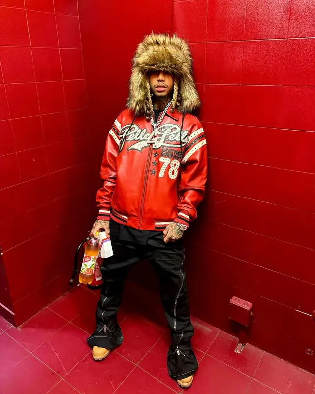Lil Gnar outfit in Rick Owens, Timberland, and Jaded London, 2024