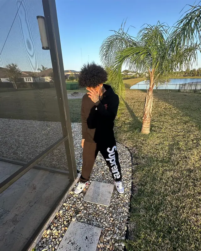 Mikey outfit in Anti Social Social Club, Supreme, and Jordan, 2024