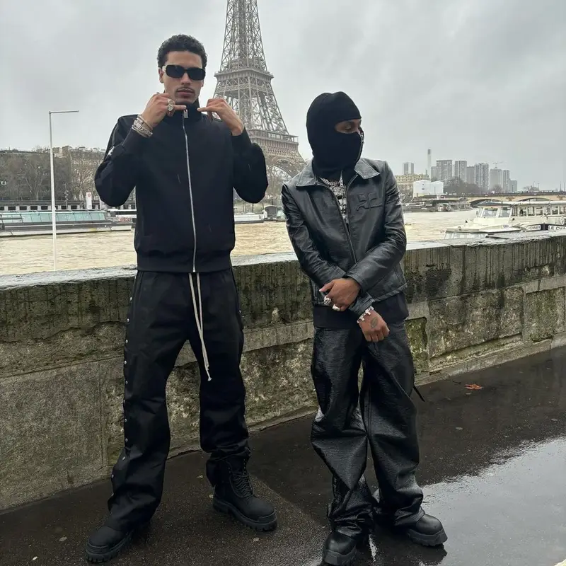 Rich The Kid outfit in Courreges, Rick Owens, and Chrome Hearts, 2024