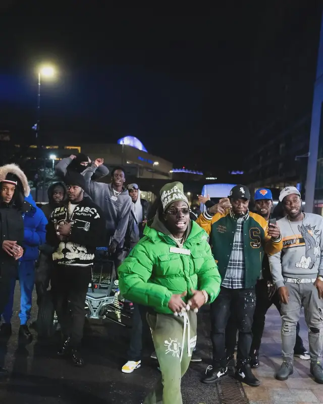 Bobby Shmurda outfit in Tobe Footwear and Fullypaid, 2024