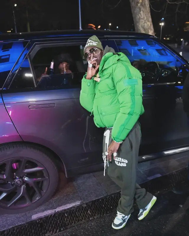 Bobby Shmurda outfit in Tobe Footwear and Fullypaid, 2024