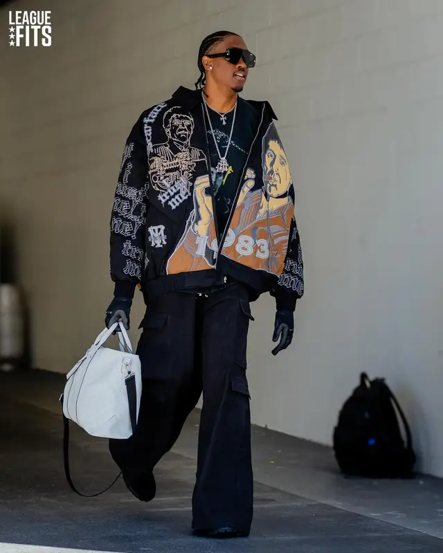 Jalen Williams outfit in Rick Owens, Louis Vuitton, and Dior, 2024