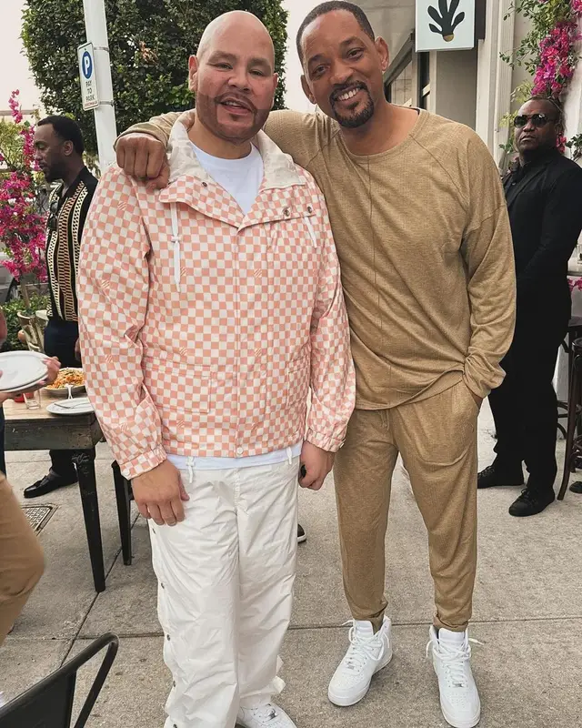 Fat Joe outfit in Louis Vuitton, Rick Owens, and Nike, 2024