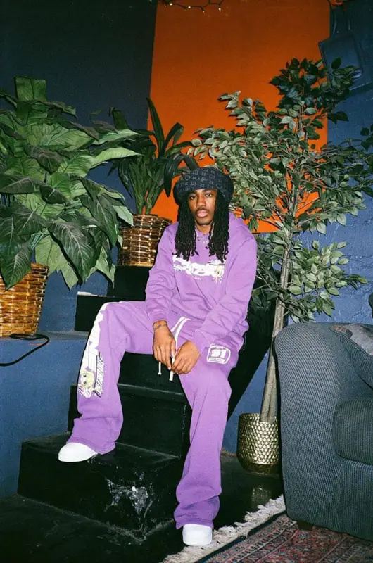 Eem Triplin outfit in Famine, Nike, and Louis Vuitton, 2024