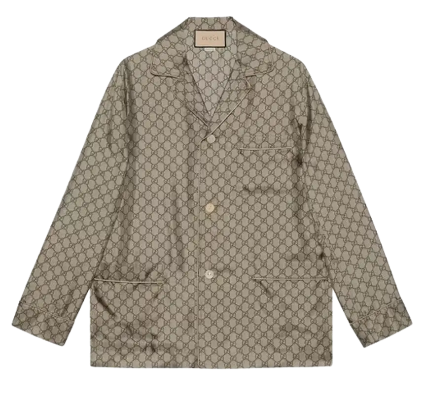 Gucci GG Supreme Print Silk Jacket $2100